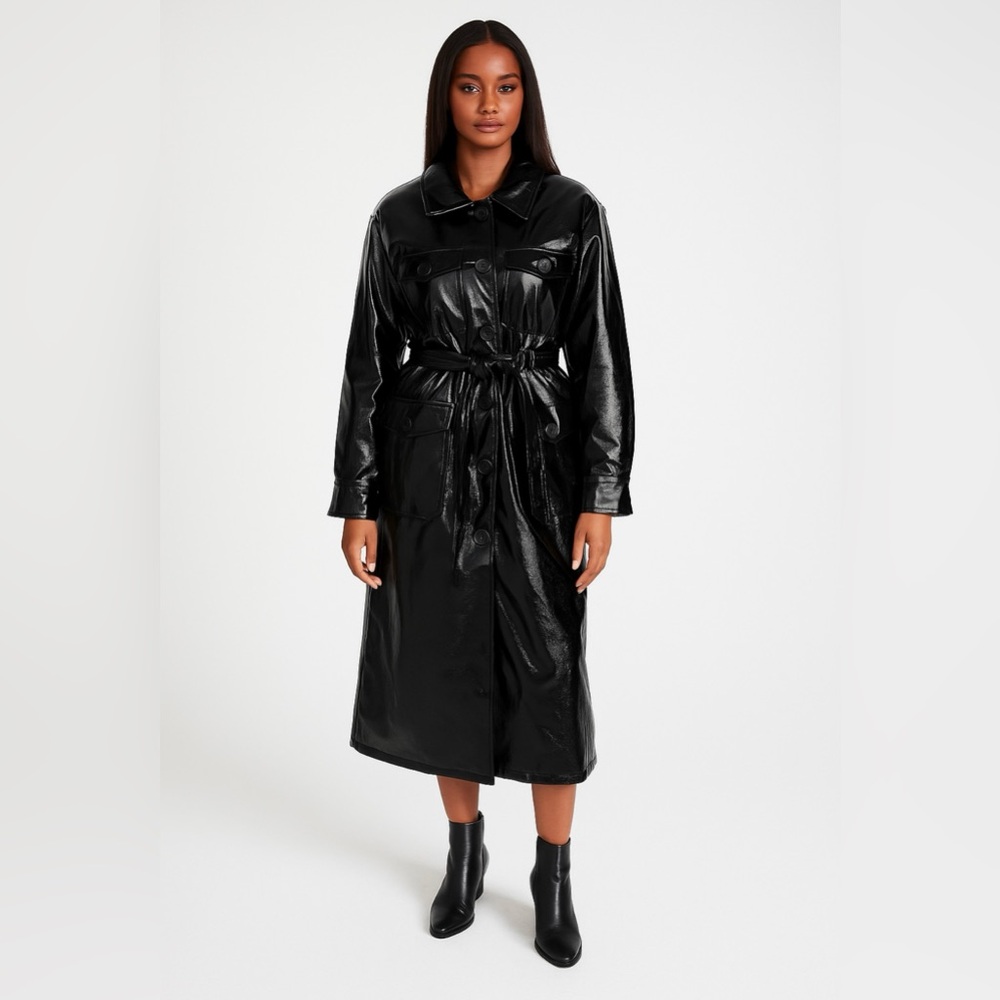 Noize New‎ Glossy Trench Coat